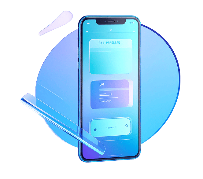 Mobile phone with illustrative information.