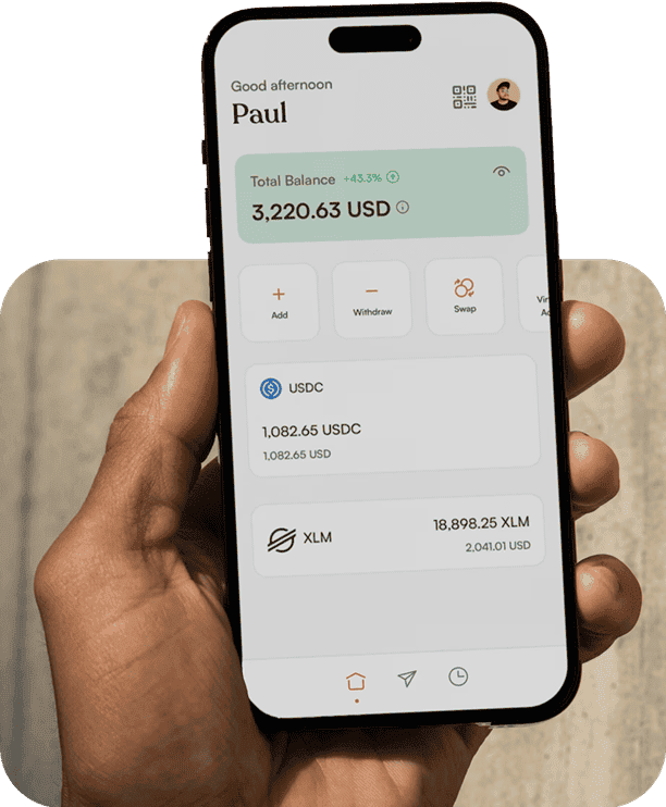 Mobile phone with illustrative information.